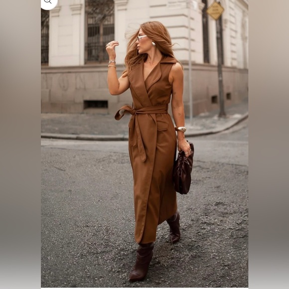 Nina Ritz Brazilian Designer Trench Dress M
